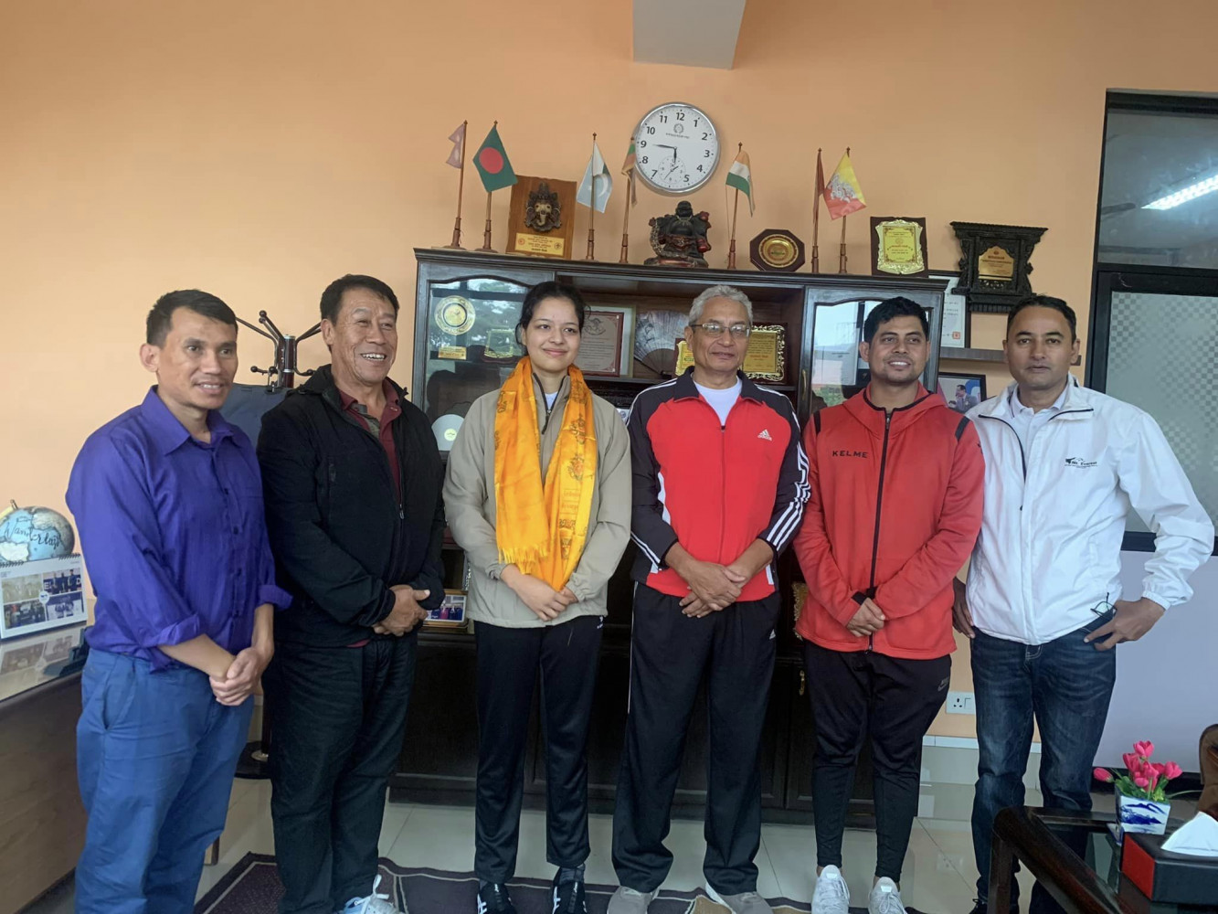 चिन जाने पारा तेक्वान्दो खेलाडी पलेशालाई नेपाल तेक्वान्दो संघ द्वारा बिदाई